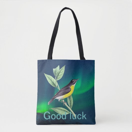 Tote Bag Tourne moderne bonne chance vert (Devant)