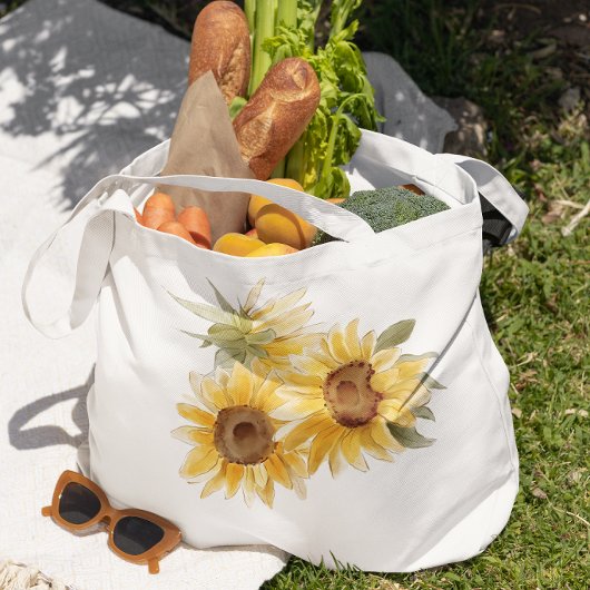 Tote Bag Tournesol à l'aquarelle