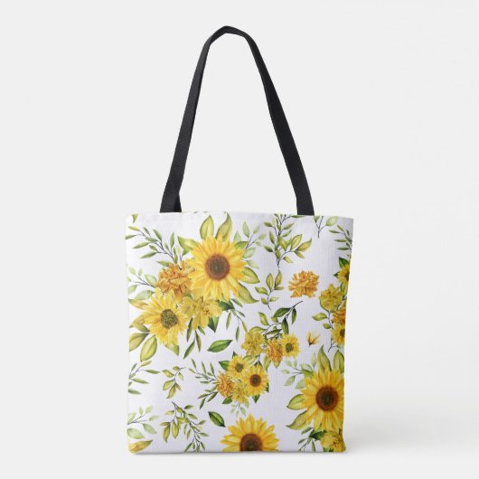Tote Bag Tournesol à l'aquarelle 8 (Dos)