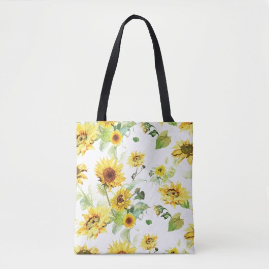 Tote Bag Tournesol aquarelle (Devant)