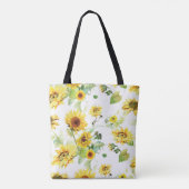 Tote Bag Tournesol aquarelle (Dos)