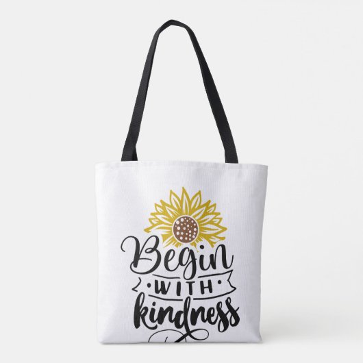 Tote Bag Tournesol | Commencez Par La Génialité (Dos)