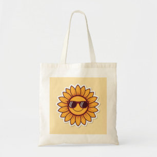 Tote Bag Tournesol Cool avec des Lunettes de Soleil