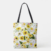 Tote Bag Tournesol d'aquarelle 7 (Dos)