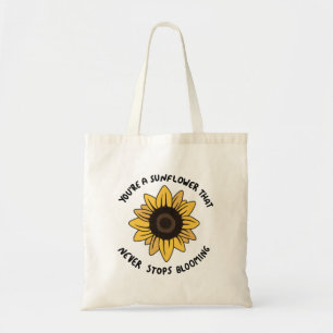 Tote Bag Tournesol d'automne mignon avec citation