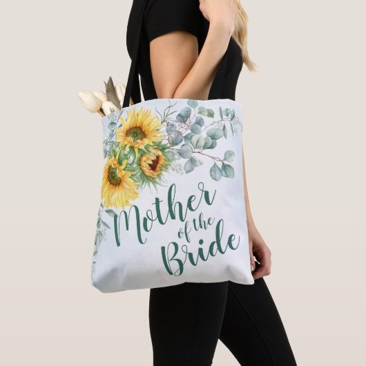 Tote Bag Tournesol Eucalyptus Rustique mère de la mariée (De près)