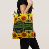 Tote Bag Tournesol géant, fleurs jaunes motif (De près)
