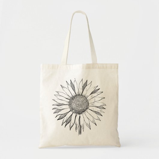 Tote Bag Tournesol illustré (Devant)