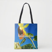 Tote Bag Tournesol jaune gras photo bonjour soleil (Devant)