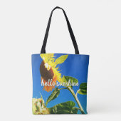 Tote Bag Tournesol jaune gras photo bonjour soleil (Dos)