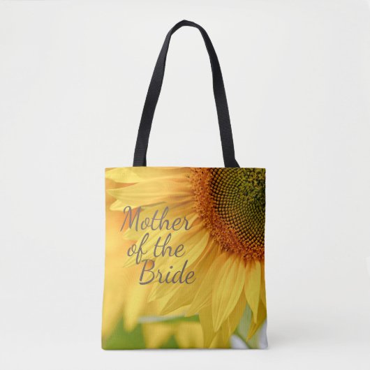 Tote Bag Tournesol Jaune Photo Pays Rustique Mère Mariée (Devant)