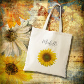 Tote Bag Tournesol Moderne Élégant Personnalisé