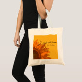 Tote Bag Tournesol orange sur Mariage jaune (Devant (produit))