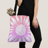 Tote Bag Tournesol rose coloré FLower (De près)