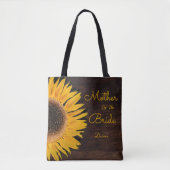 Tote Bag Tournesol Rustique Brown Bois Mère De La Mariée (Devant)