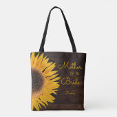 Tote Bag Tournesol Rustique Brown Bois Mère De La Mariée (Dos)