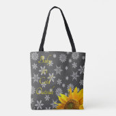 Tote Bag Tournesol Snowflakes Fourre-tout (Dos)