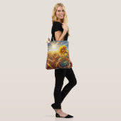 Tote Bag Tournesol Solitaire En Champ De Blé (Sur le modèle)