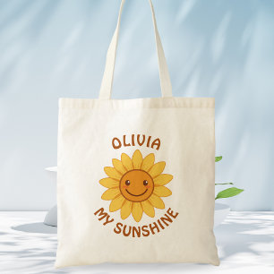 Tote Bag Tournesol souriant ensoleillé "Mon Soleil"