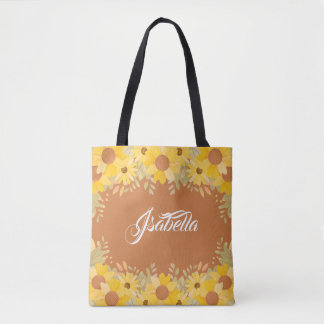 Tote Bag Tournesols en fleurs Amoureux de l'automne personn