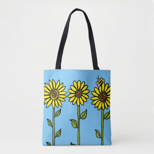 Tote Bag Tournesols et Bourdon (Devant)