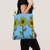 Tote Bag Tournesols et bourdons (De près)