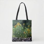 Tote Bag Tournesols Le Long Du Mur De Pierre (Devant)