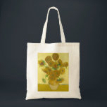 Tote Bag Tournesols originaux de Van Gogh<br><div class="desc">Sunflower (titre original, en français) : Tournesols) est le nom de deux séries de peintures à vie morte du peintre néerlandais Vincent van Gogh. La première série, exécutée à Paris en 1887, représente les fleurs posées sur le sol, tandis que la seconde, réalisée un an plus tard à Arles, montre...</div>