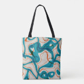 Tote Bag Tourquoise et perruques rouges (Dos)