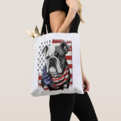 Tote Bag TOUS LES AMÉRICAINS Amateurs de CHIENS anglais bul (De près)