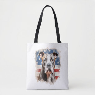 Tote Bag TOUS LES AMÉRICAINS Amateurs de CHIENS pit bull 3