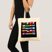 Tote Bag Tous les drapeaux latino-américains Patrimoine his (Devant (produit))