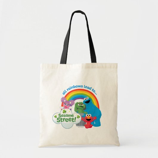 Tote Bag Tous les Rainbows mènent à Sesame Street (Devant)