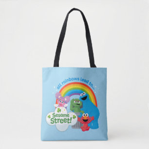 Tote Bag Tous les Rainbows mènent à Sesame Street