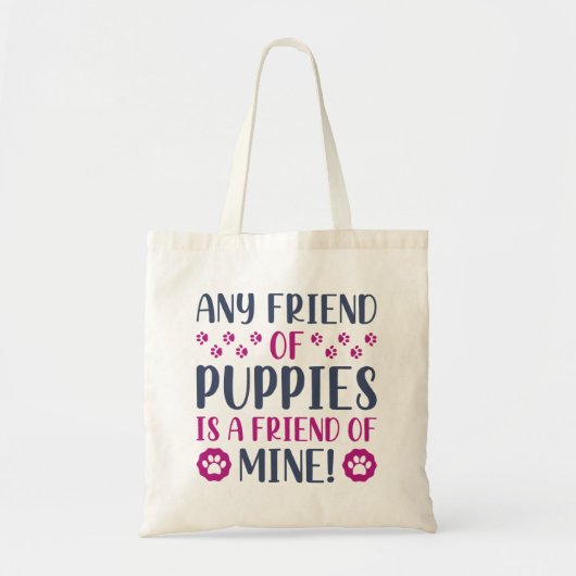 Tote Bag Tout Ami De Chiots (Devant)