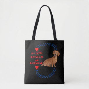 Tote Bag Tout ce dont j'ai besoin, c'est d'amour et de mon