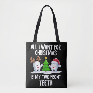 Tote Bag Tout ce que je veux pour Noël, ce sont mes deux de