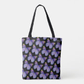 Tote Bag Tout-dessus Fourre-tout - Papillon pourpre (noir m (Dos)