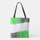Tote Bag Tout est Musique Texte Vert Code à barres Lecteur (Dos)