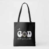 Tote Bag tout est possible avec dieu (Devant)