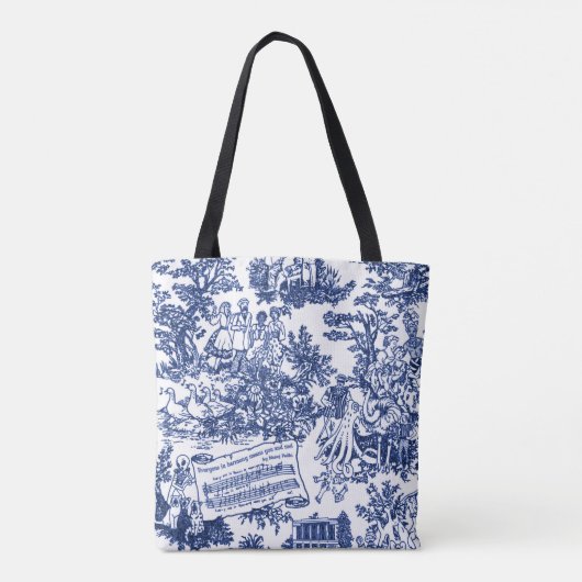 Tote Bag Tout le monde en harmonie Toile de Jouy (encre ind (Dos)