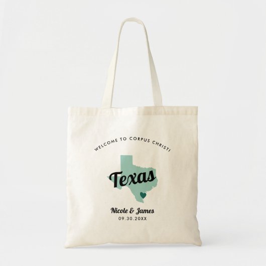 Tote Bag Tout Mariage Color Texas Map, (Devant)