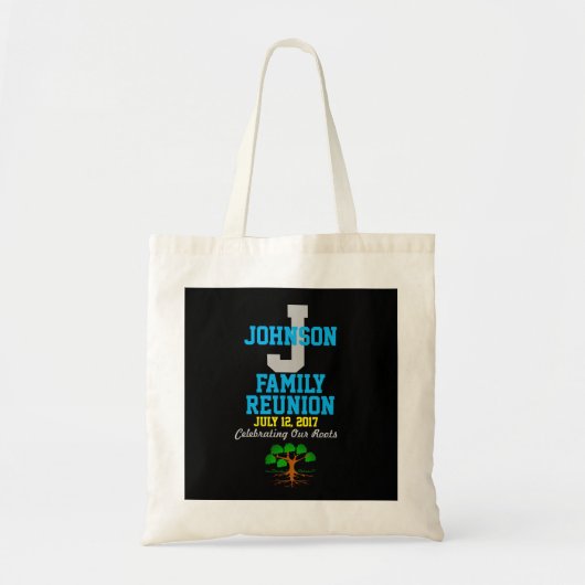 Tote Bag Tout nom Famille Réunion avec n'importe quelle dat (Devant)