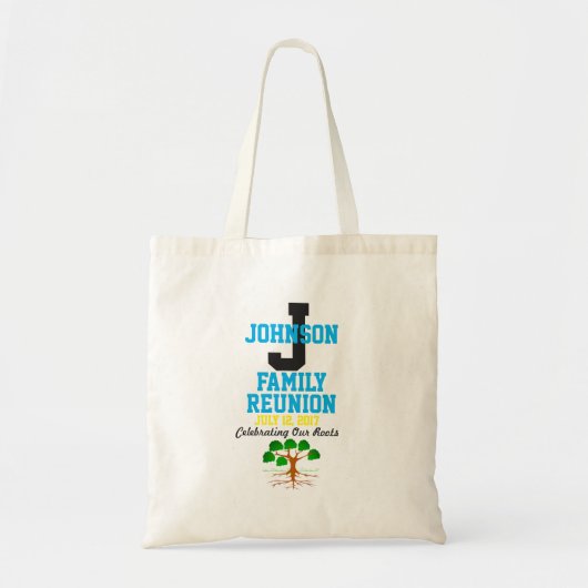 Tote Bag Tout nom Famille Réunion avec n'importe quelle dat (Devant)