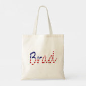 Tote Bag Tout nom superposé sur le drapeau américain btcnt (Dos)