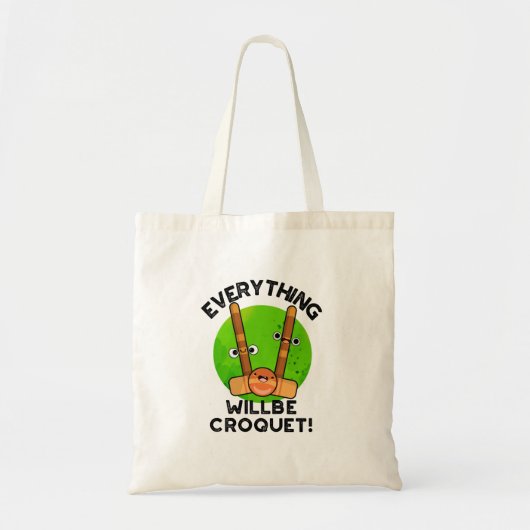 Tote Bag Tout Sera Croquet Jeux de sport Positif (Devant)