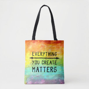 Tote Bag Tout vous créez des sujets