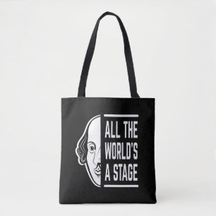Tote Bag Toute la scène mondiale Thespian Shakespeare Citat