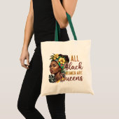 Tote Bag Toutes les femmes noires sont des reines (Devant (produit))