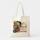 Tote Bag Toutes les femmes noires sont des reines (Dos)